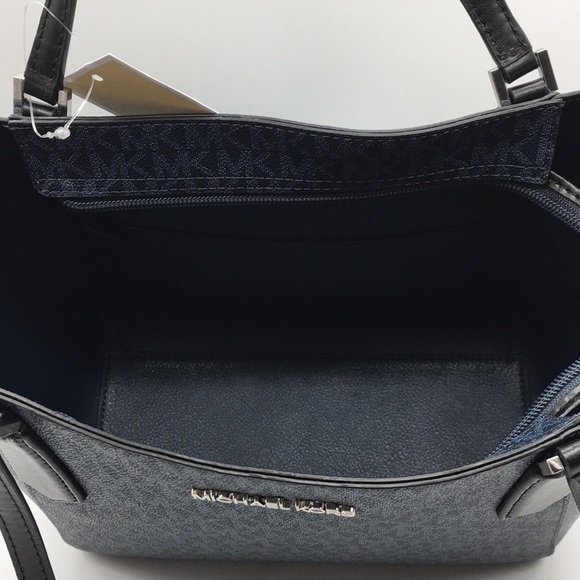 MICHAEL KORS KIMBERLY SM BONDED TOTE NAVY MULTI - Picture 10 of 14